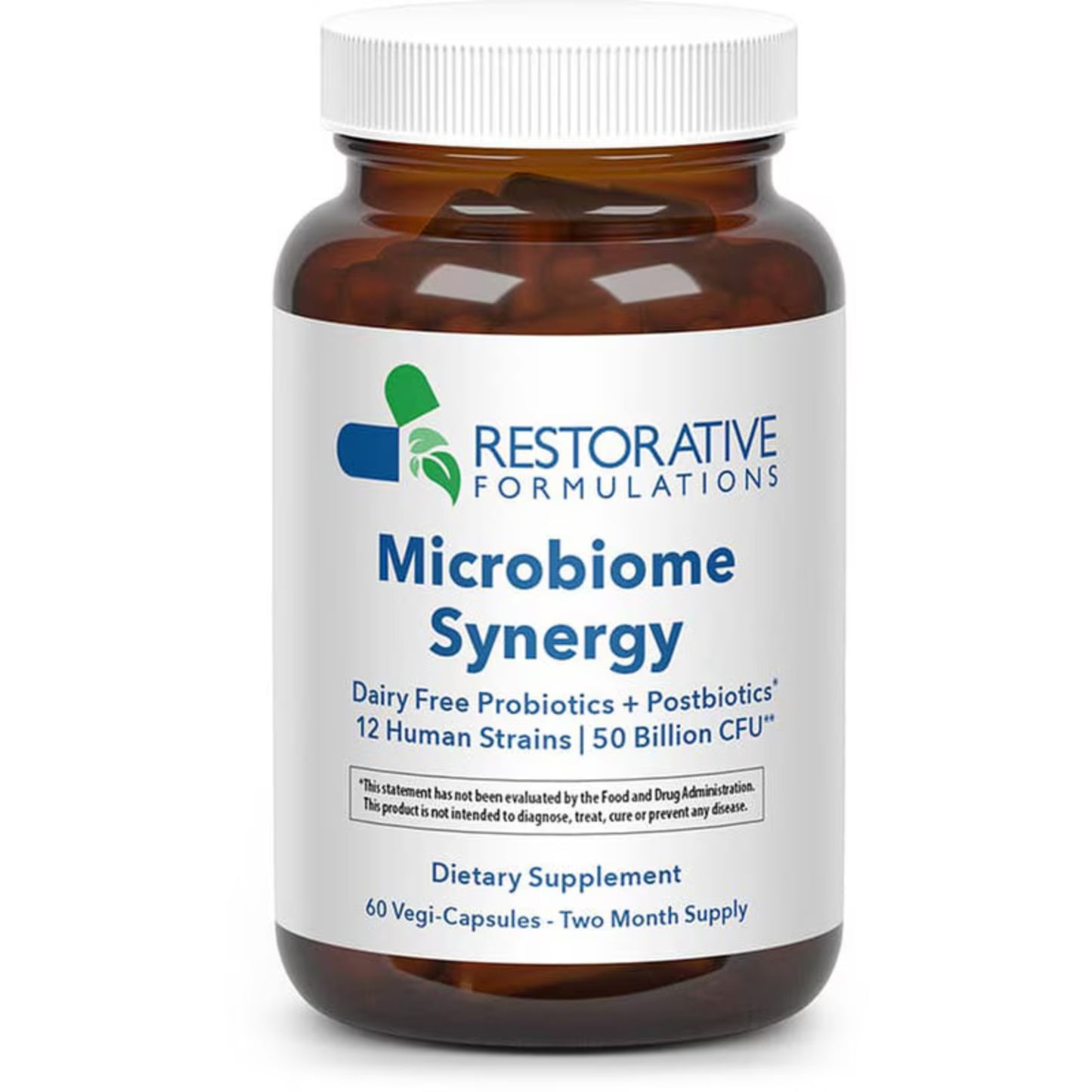 Restorative Formulations, Microbiome Synergy, 60 Vegi-Capsules UPC 850030558824 | Hilife Vitamins