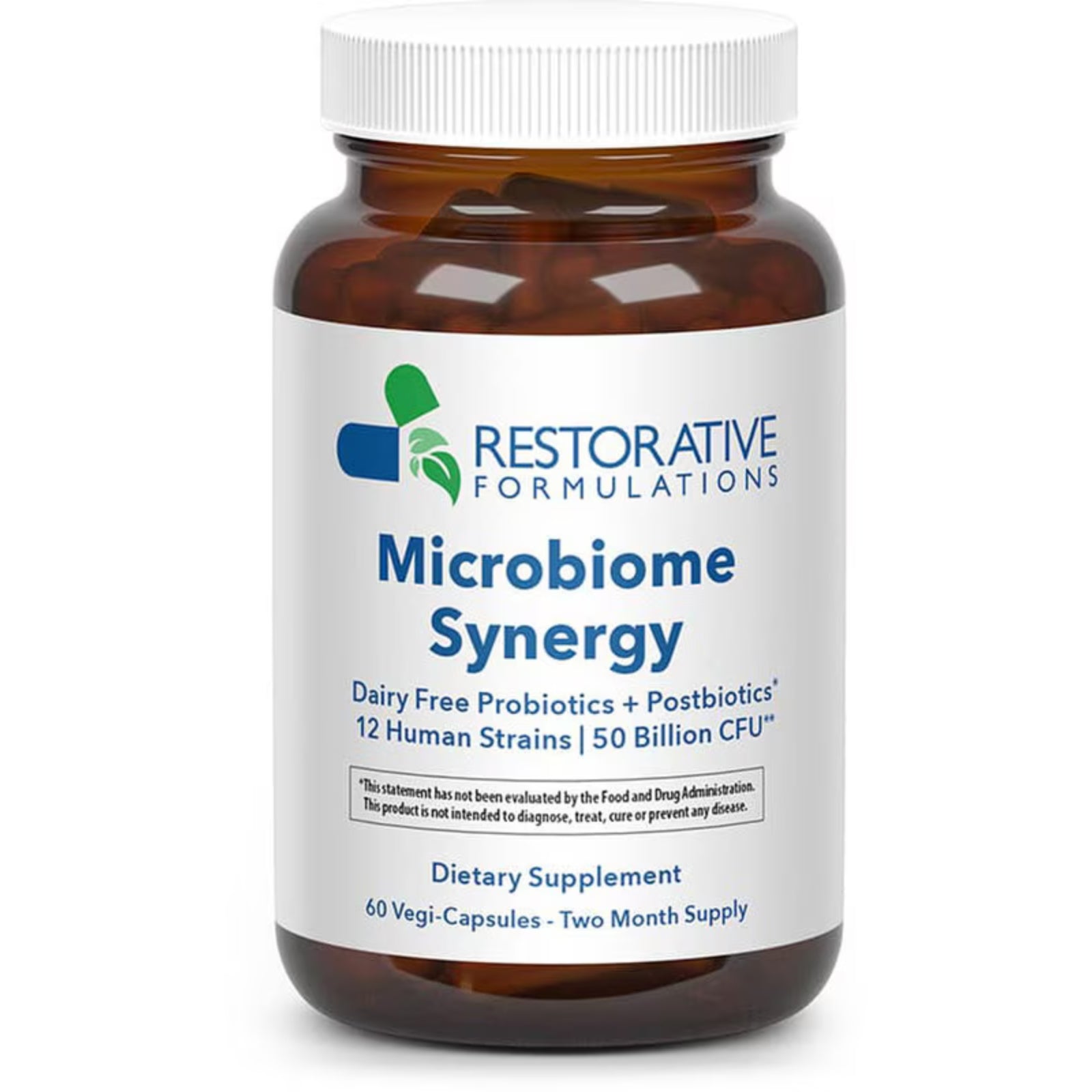 Restorative Formulations, Microbiome Synergy, 60 Vegi-Capsules UPC 850030558824 | Hilife Vitamins