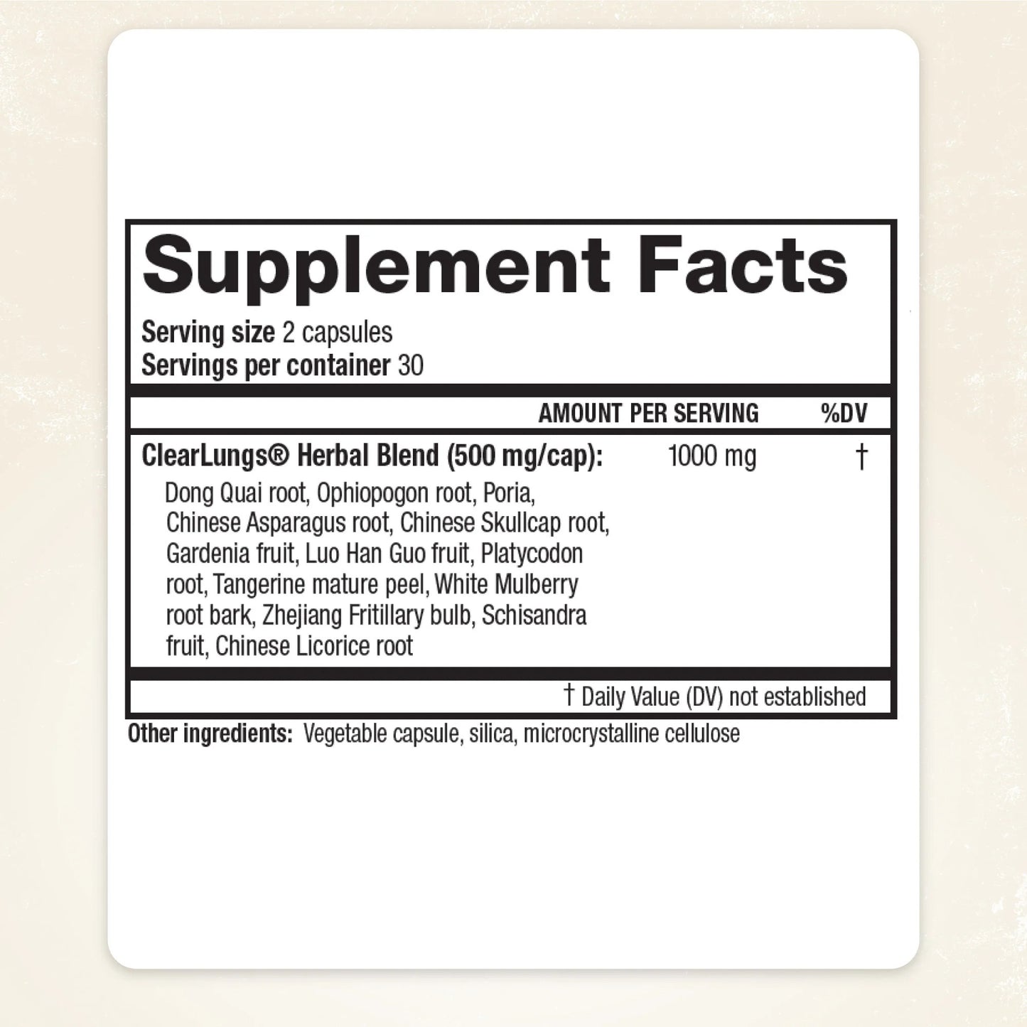 Ridgecrest Herbals, Clearlungs Red, 120 Vegan Capsules UPC 355724001360 | Hilife Vitamins