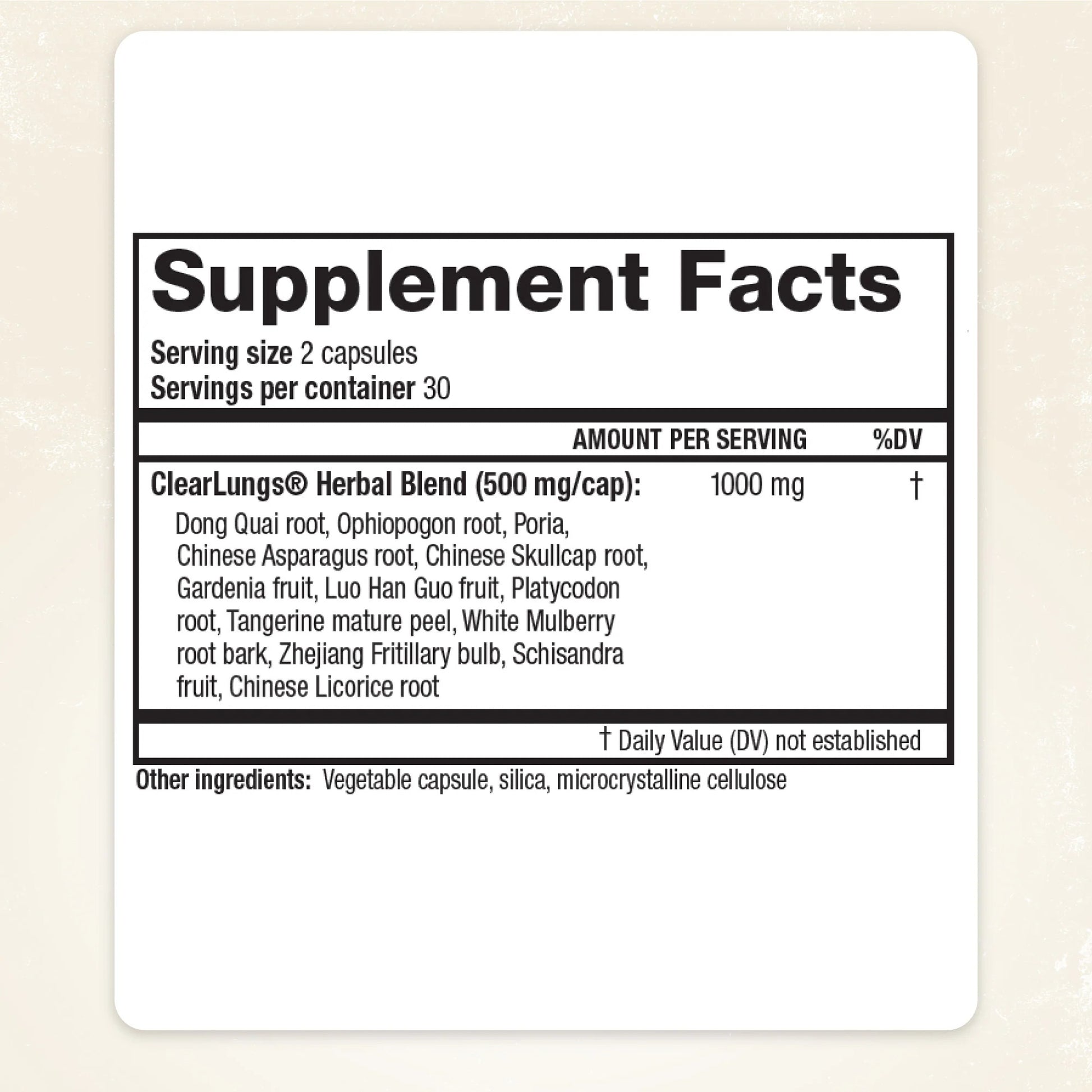Ridgecrest Herbals, Clearlungs Red, 120 Vegan Capsules UPC 355724001360 | Hilife Vitamins