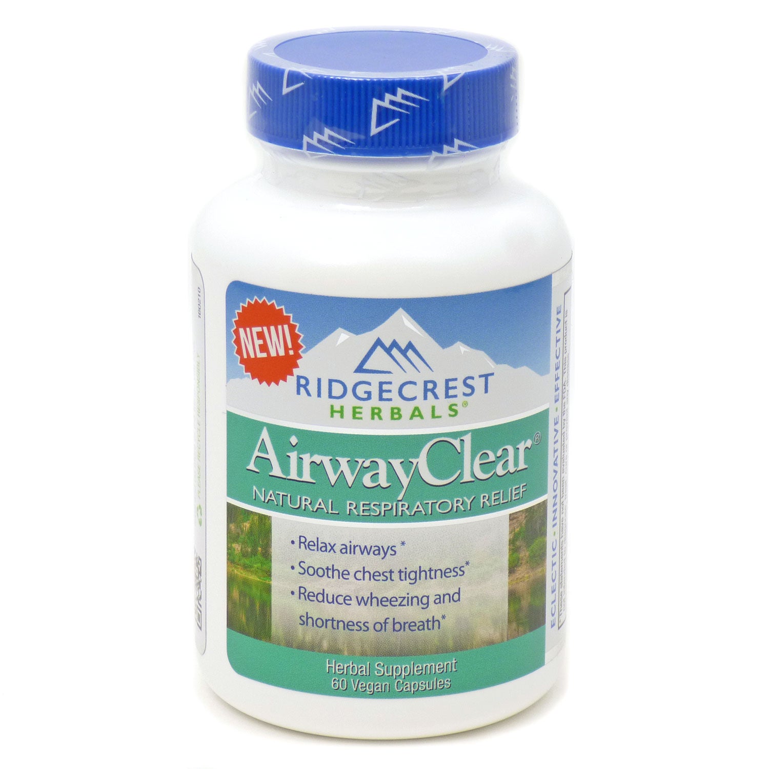 Ridgecrest Herbals, Airway Clear, 60 Vegan Capsules UPC 355724001209 | HiLife Vitamins