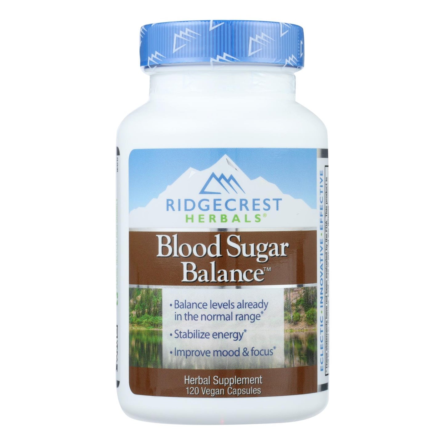 Ridgecrest Herbals, Blood Sugar Balance, 120 Vegan Capsules UPC 355724001254 | HiLife Vitamins