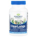 Ridgecrest Herbals, ClearLungs, Extra Strength, 120 Vegan Capsules UPC 355724001568 | HiLife Vitamins