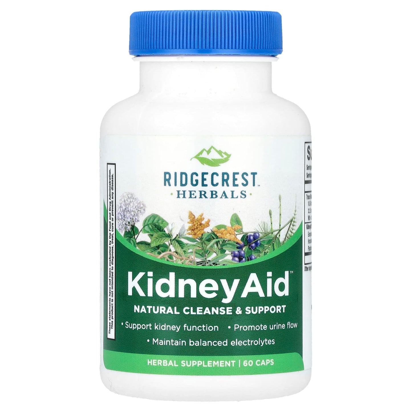 Ridgecrest Herbals, Kidney Aid, 60 Vegan Capsules UPC 355724001681 | Hilife Vitamins