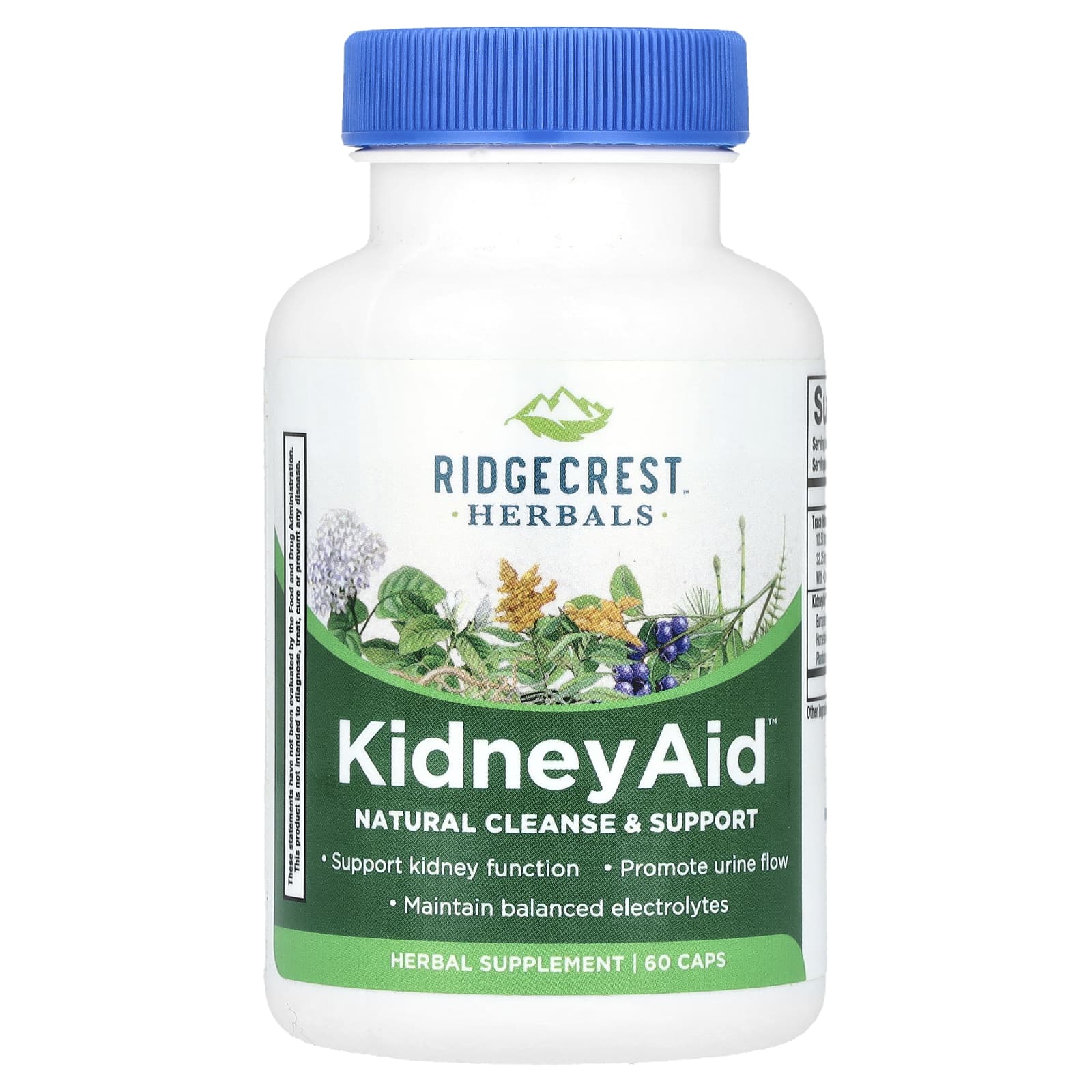 Ridgecrest Herbals, Kidney Aid, 60 Vegan Capsules UPC 355724001681 | Hilife Vitamins