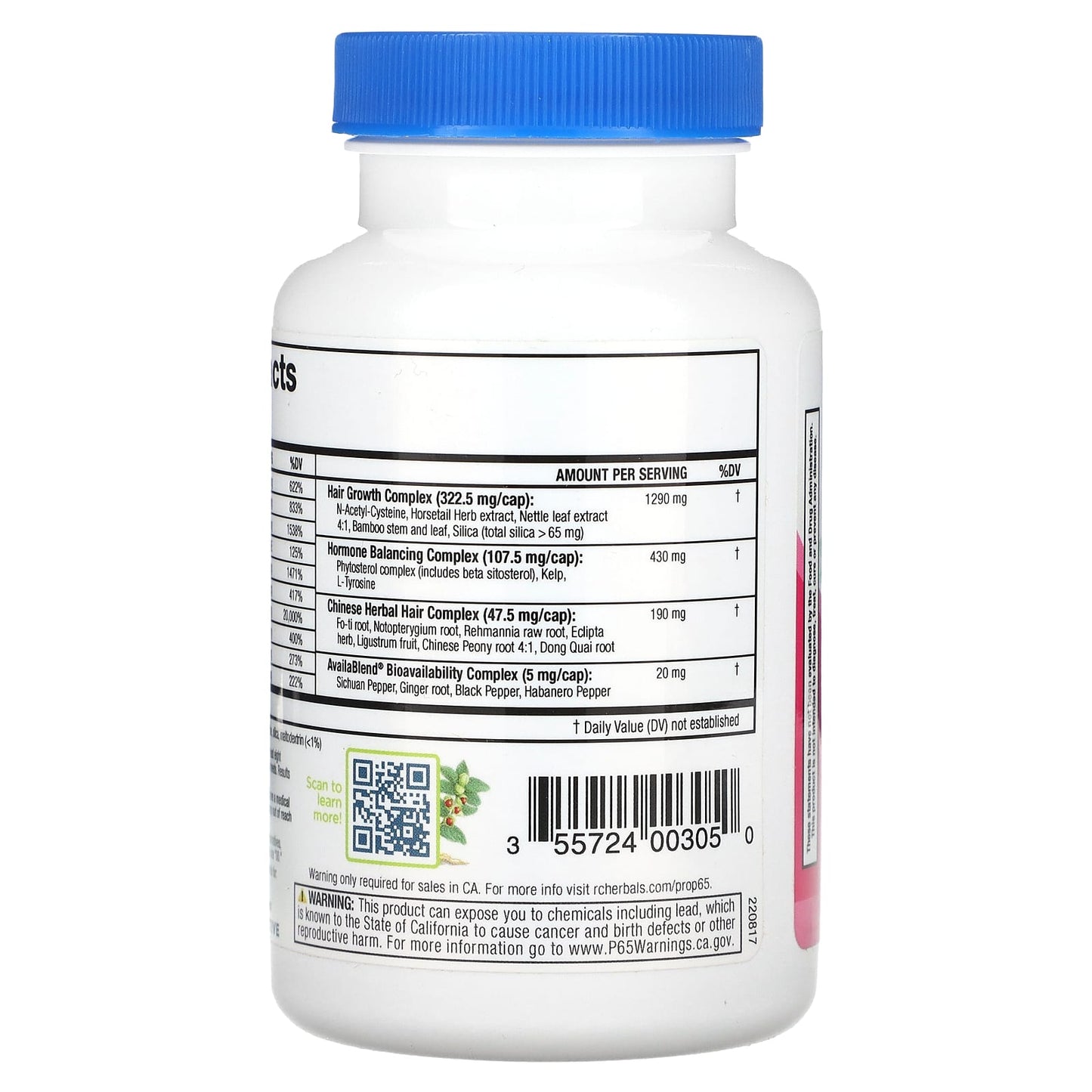 Ridgecrest Herbals, Hair ReVive 5, 120 Capsules UPC 355724003050 | HiLife Vitamins