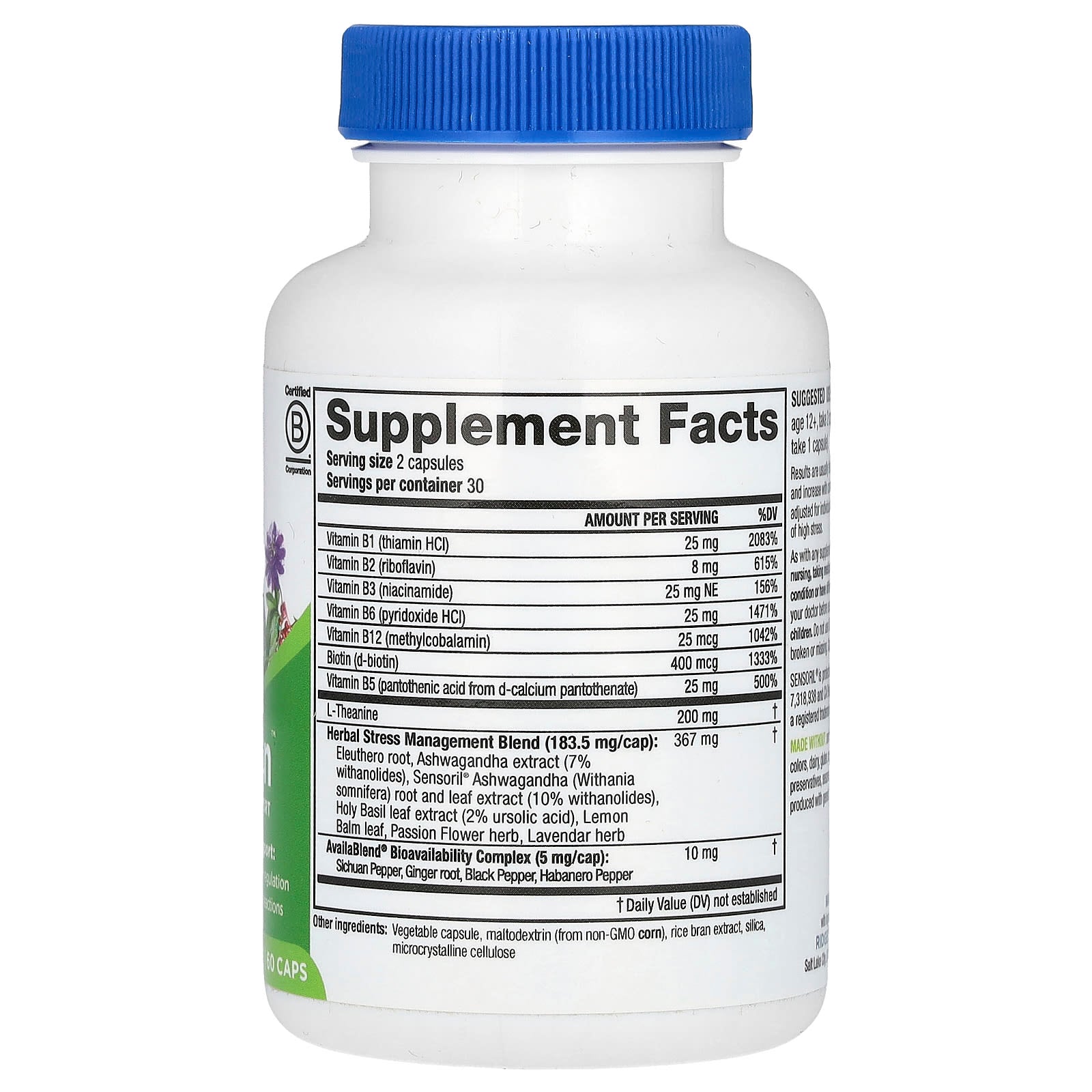 Ridgecrest Herbals, SereniZen, 60 Capsules UPC 355724003203 | HiLife Vitamins