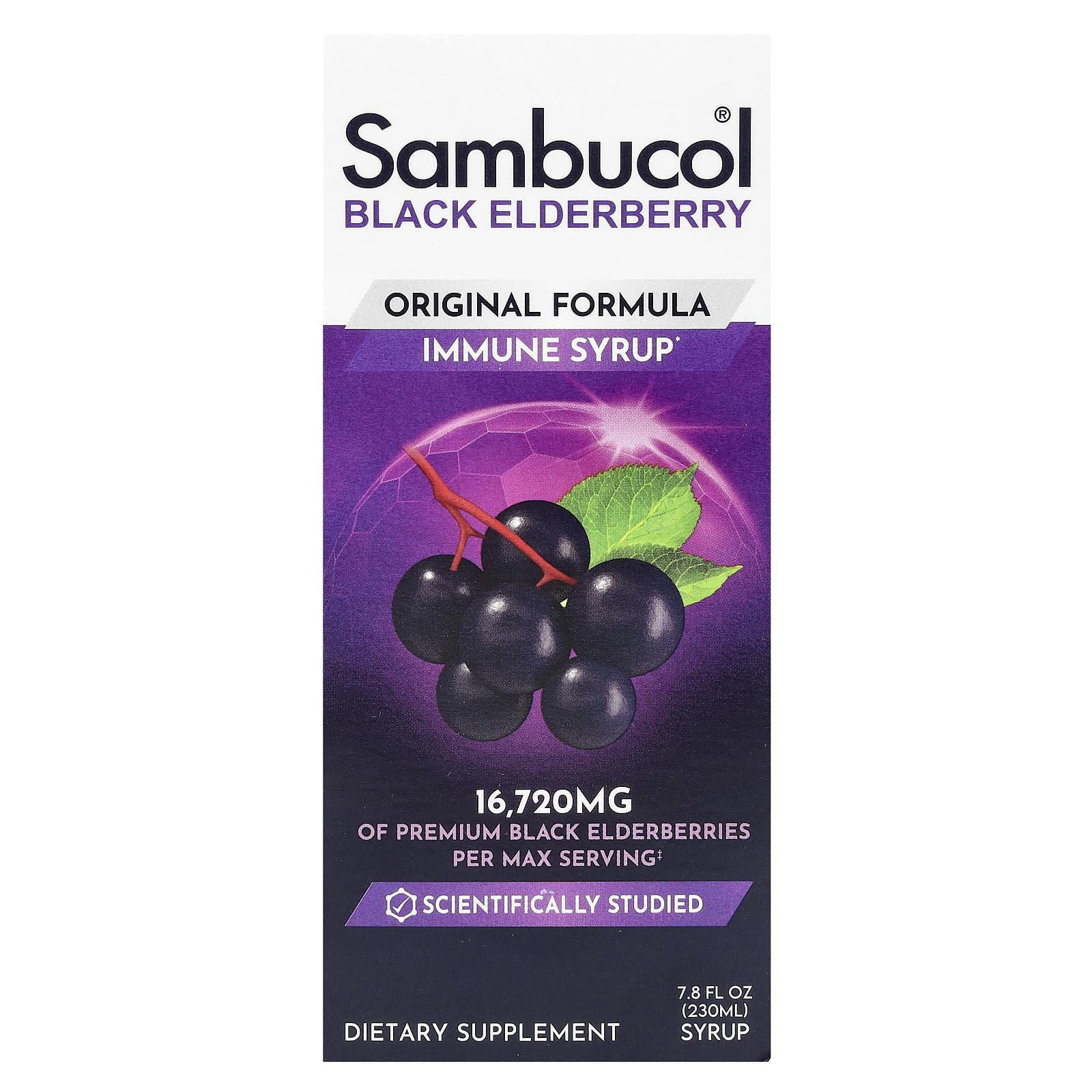 Sambucol, Black Elderberry Immune Syrup, Original Formula, 7.8 fl oz (230 ml) UPC 896116001112 | Hilife Vitamins