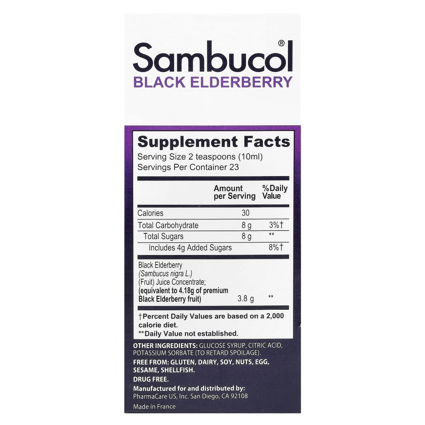 Sambucol, Black Elderberry Immune Syrup, Original Formula, 7.8 fl oz (230 ml) UPC 896116001112 | Hilife Vitamins