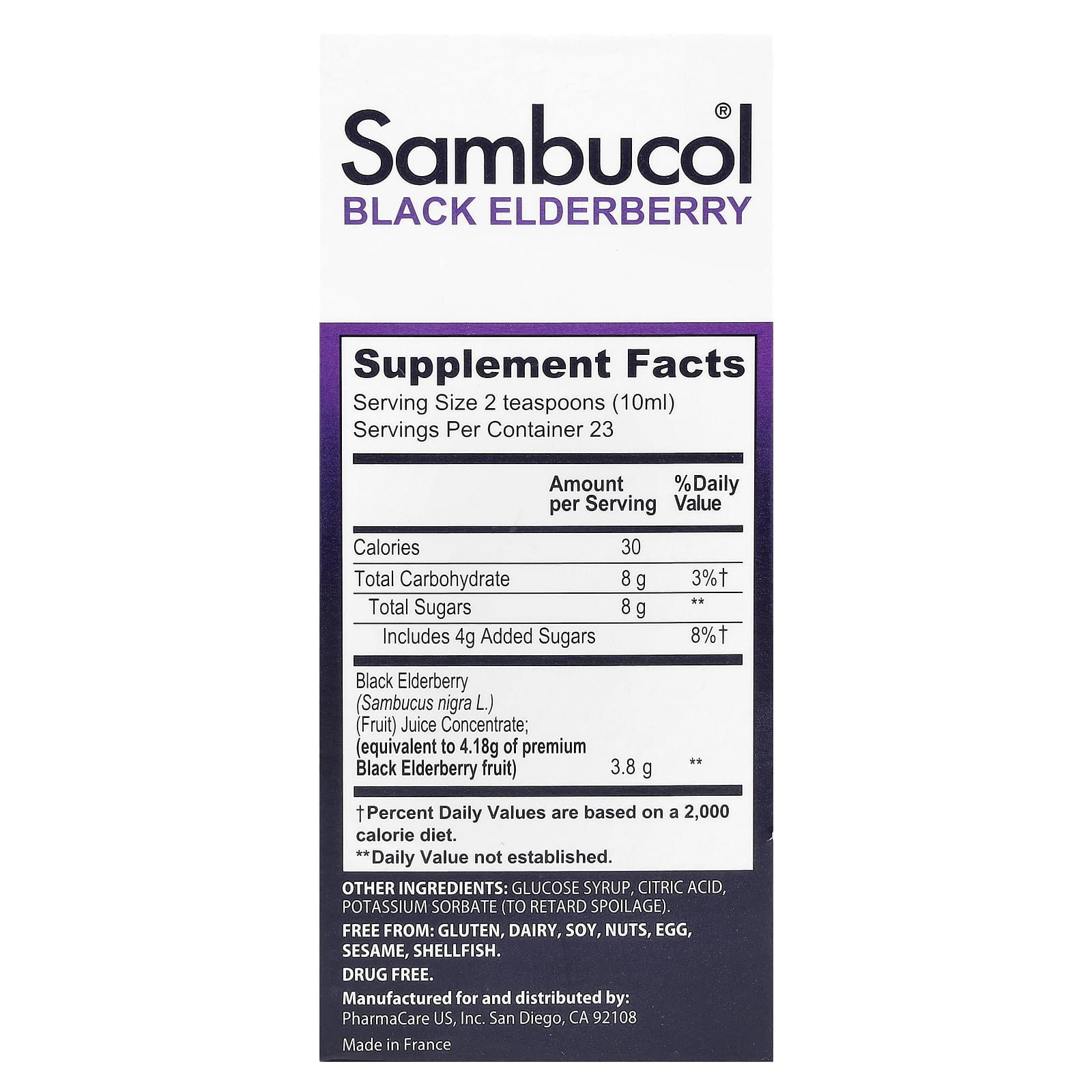 Sambucol, Black Elderberry Immune Syrup, Original Formula, 7.8 fl oz (230 ml) UPC 896116001112 | Hilife Vitamins