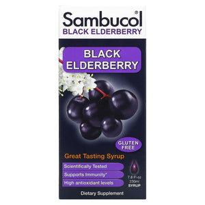 SAMBUCOL, Black Elderberry Syrup, 7.8 Oz - 896116001112 | Hilife Vitamins
