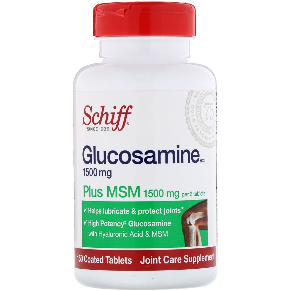 Schiff, Glucosamine Msm 1500 mg, 150 Tablets UPC 020525110190 | Hilife Vitamins