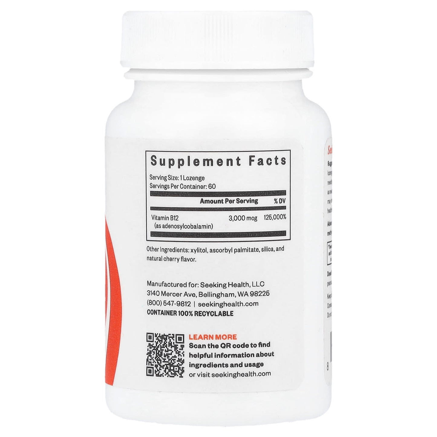 Seeking Health, Adeno B12, 3,000 mcg, 60 Lozenges UPC 810007520100 | HiLife Vitamins