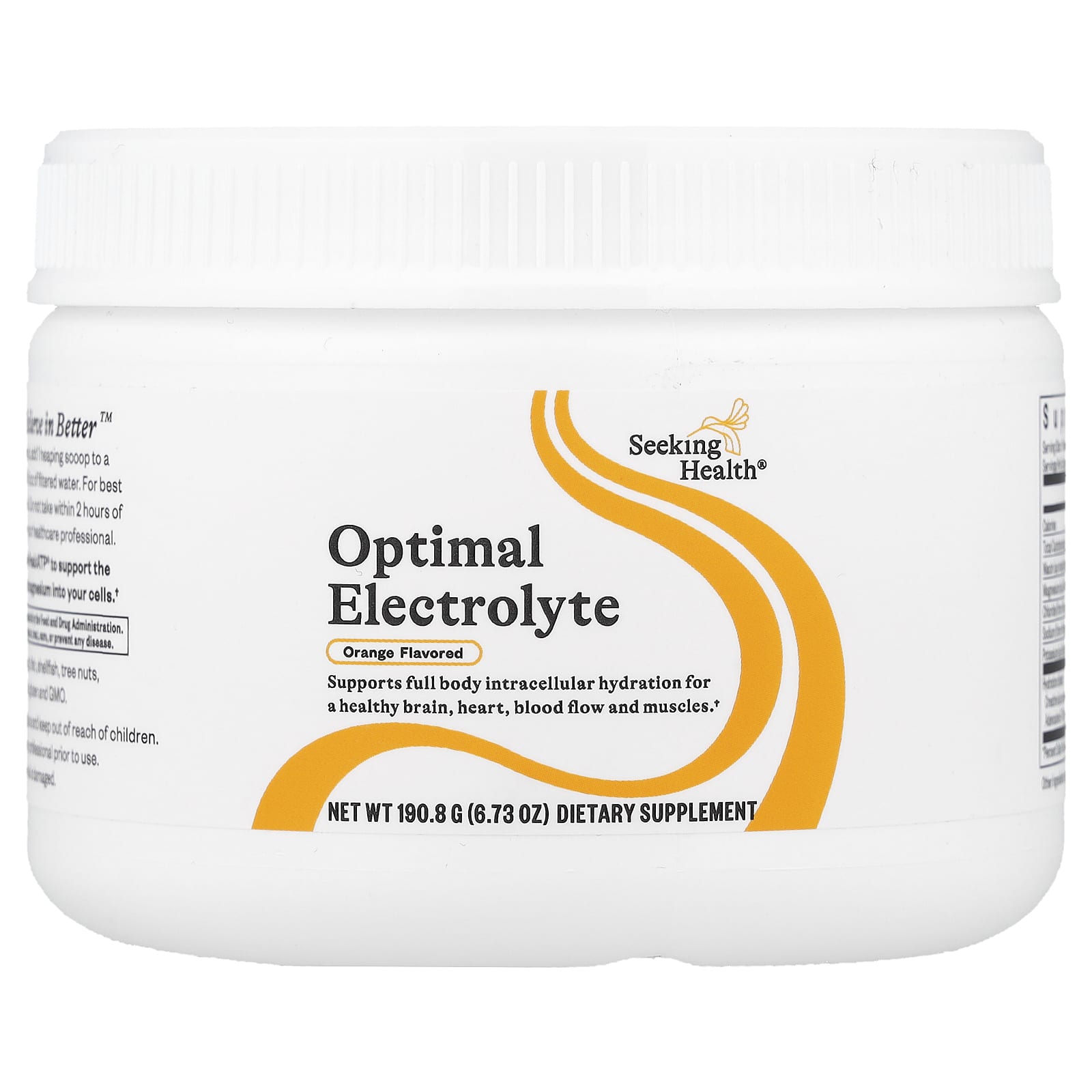 Seeking Health, Optimal Electrolyte, Orange, 6.73 oz (190.8 g) UPC 810007520322 | HiLife Vitamins