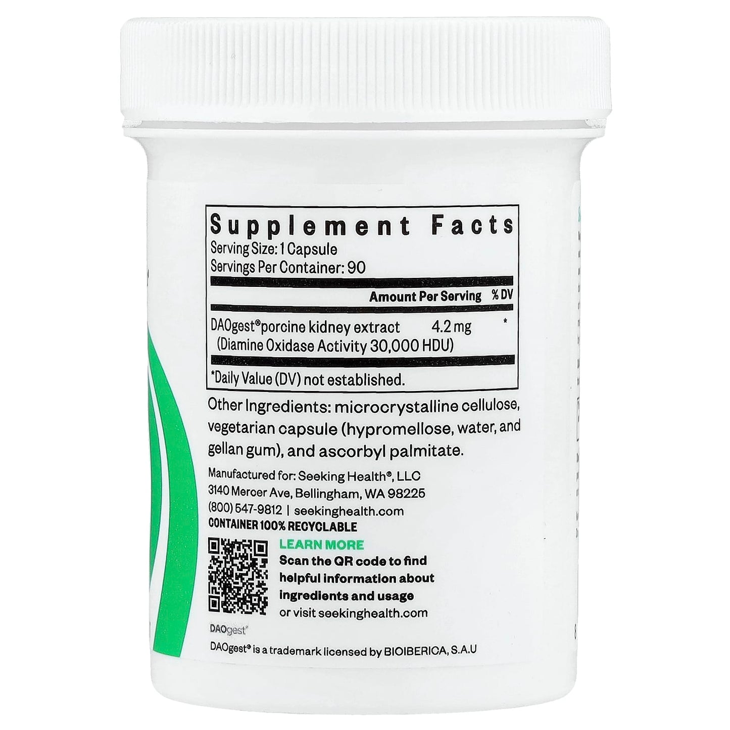 Seeking Health, DAO Enzyme (Formerly Histamine Digest), 90 Capsules UPC 810007520452 | HiLife Vitamins