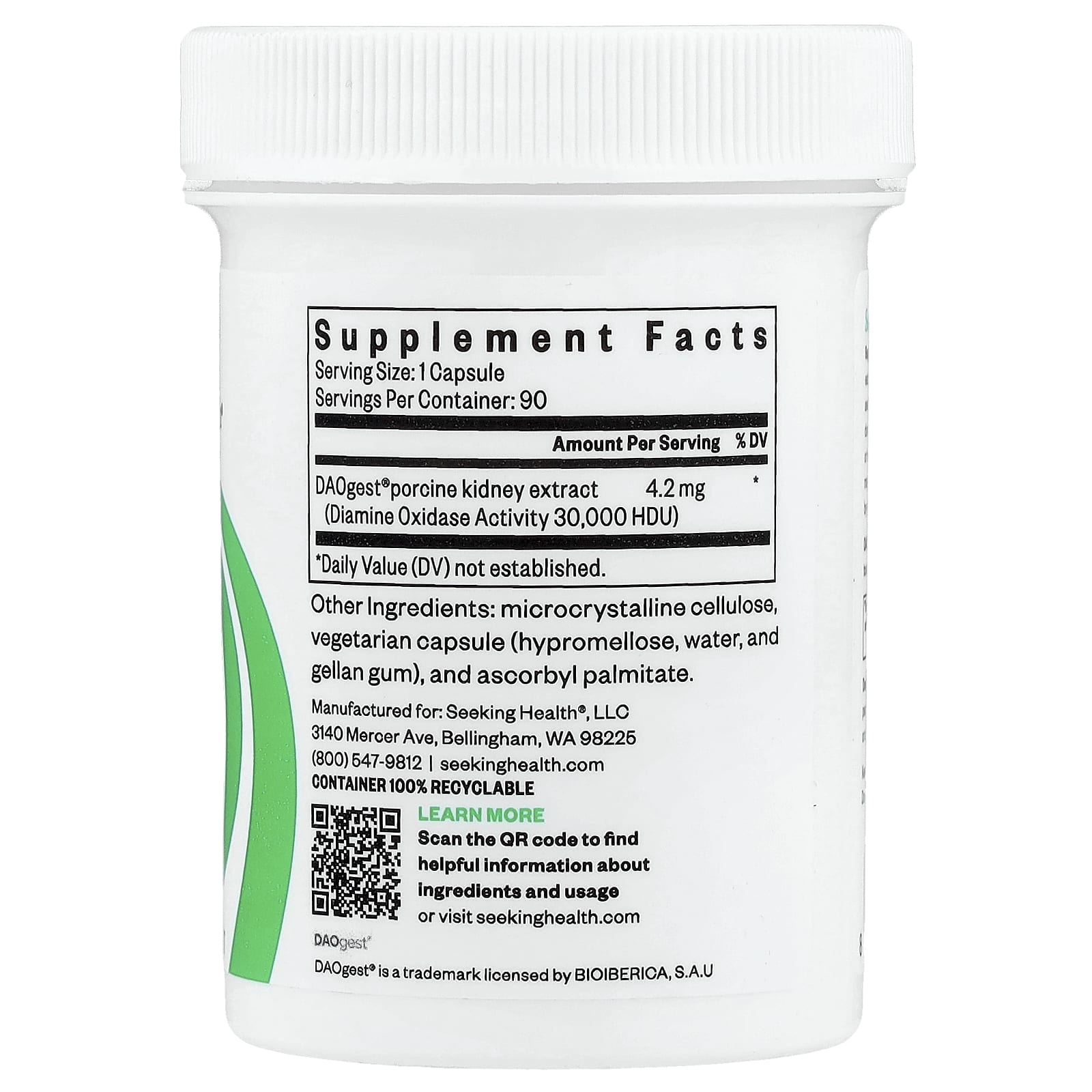 Seeking Health, DAO Enzyme (Formerly Histamine Digest), 90 Capsules UPC 810007520452 | HiLife Vitamins