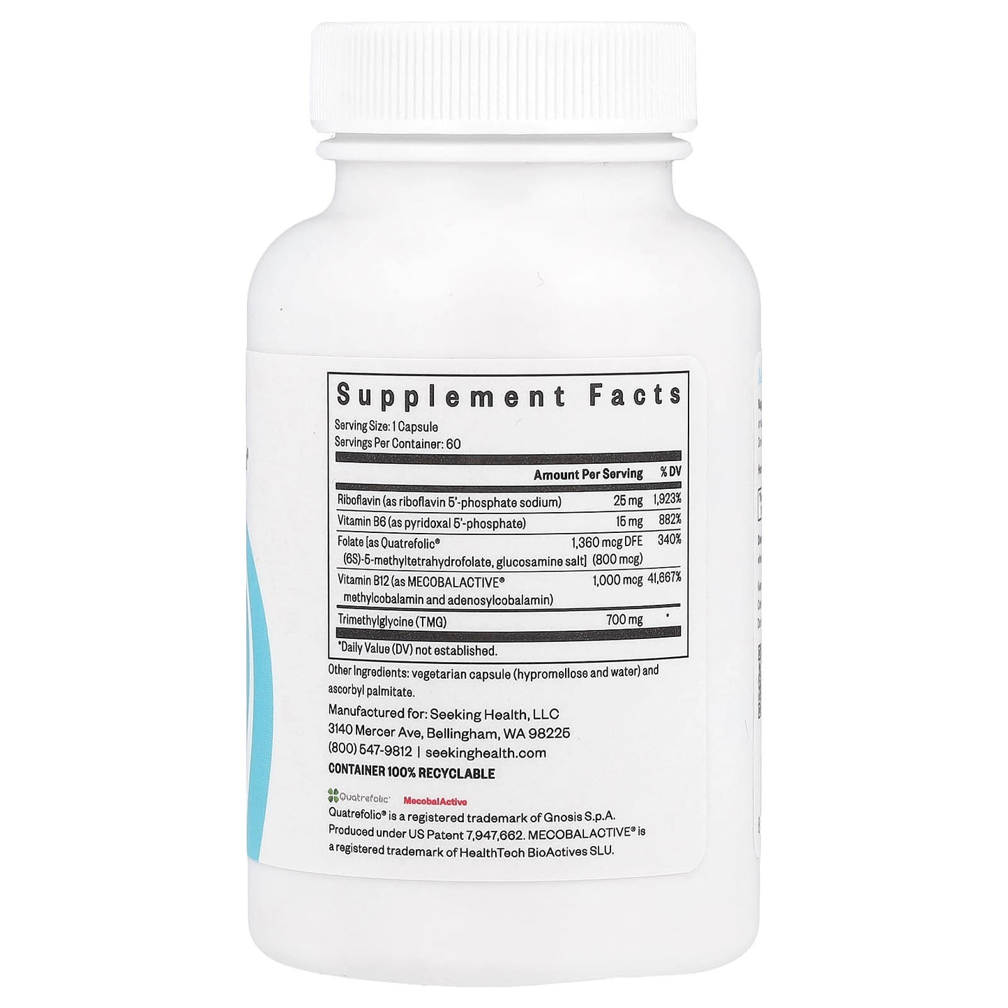 Seeking Health, Homocysteine Nutrients ( Formerly Homocystex Plus), 60 Vegetarian Capsules UPC 810007520483 | HiLife Vitamins