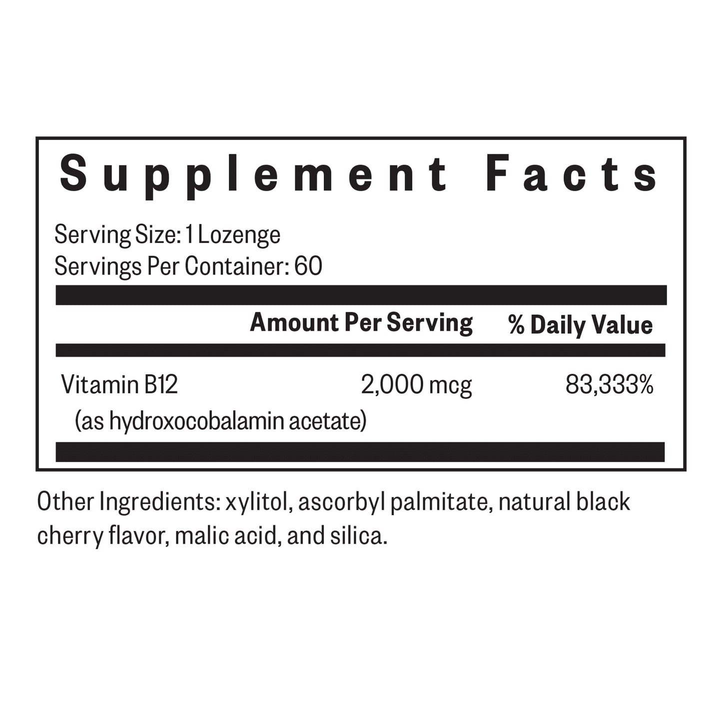 Seeking Health, Hydroxo B12, 2,000 mcg, 60 Lozenges UPC 810007520506 | Hilife Vitamins