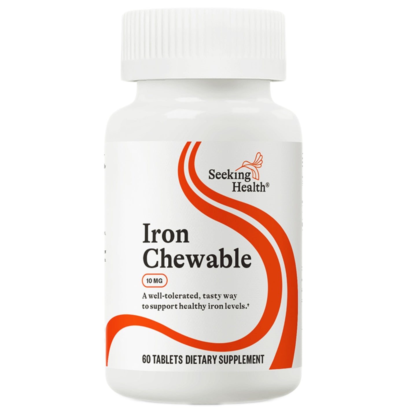 Seeking Health, Iron Chewable, 10 mg, 60 Chewable Tablets UPC 810007520537 | HiLife Vitamins
