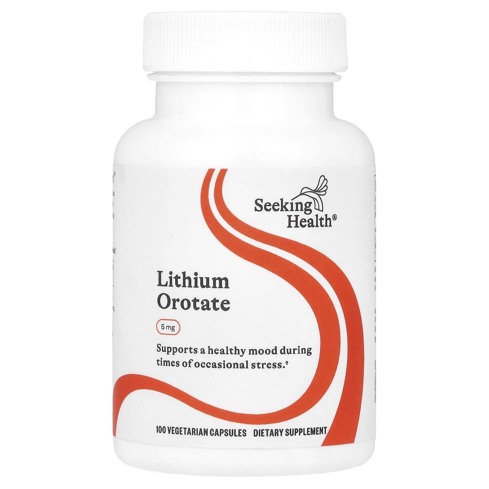 Seeking Health, Lithium Orotate, 5 mg, 100 Vegetarian Capsules UPC 810007520612 | HiLife Vitamins