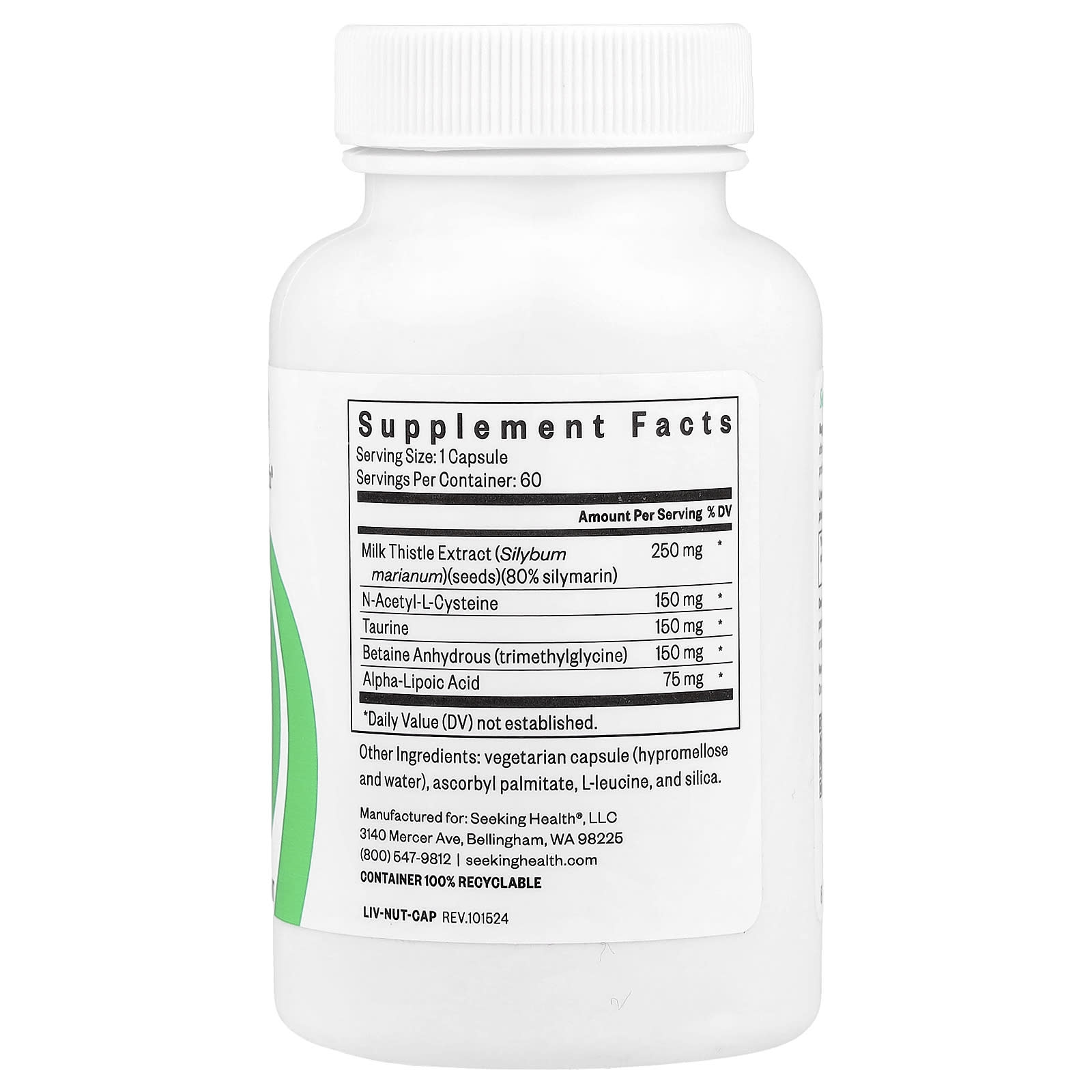 Seeking Health, Liver Nutrients, 60 Vegetarian Capsules UPC 810007520629 | HiLife Vitamins