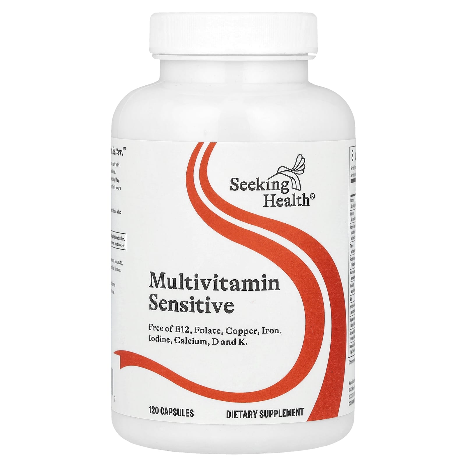 Seeking Health, Multivitamin Sensitive, 120 Capsules UPC 810007520957 | HiLife Vitamins