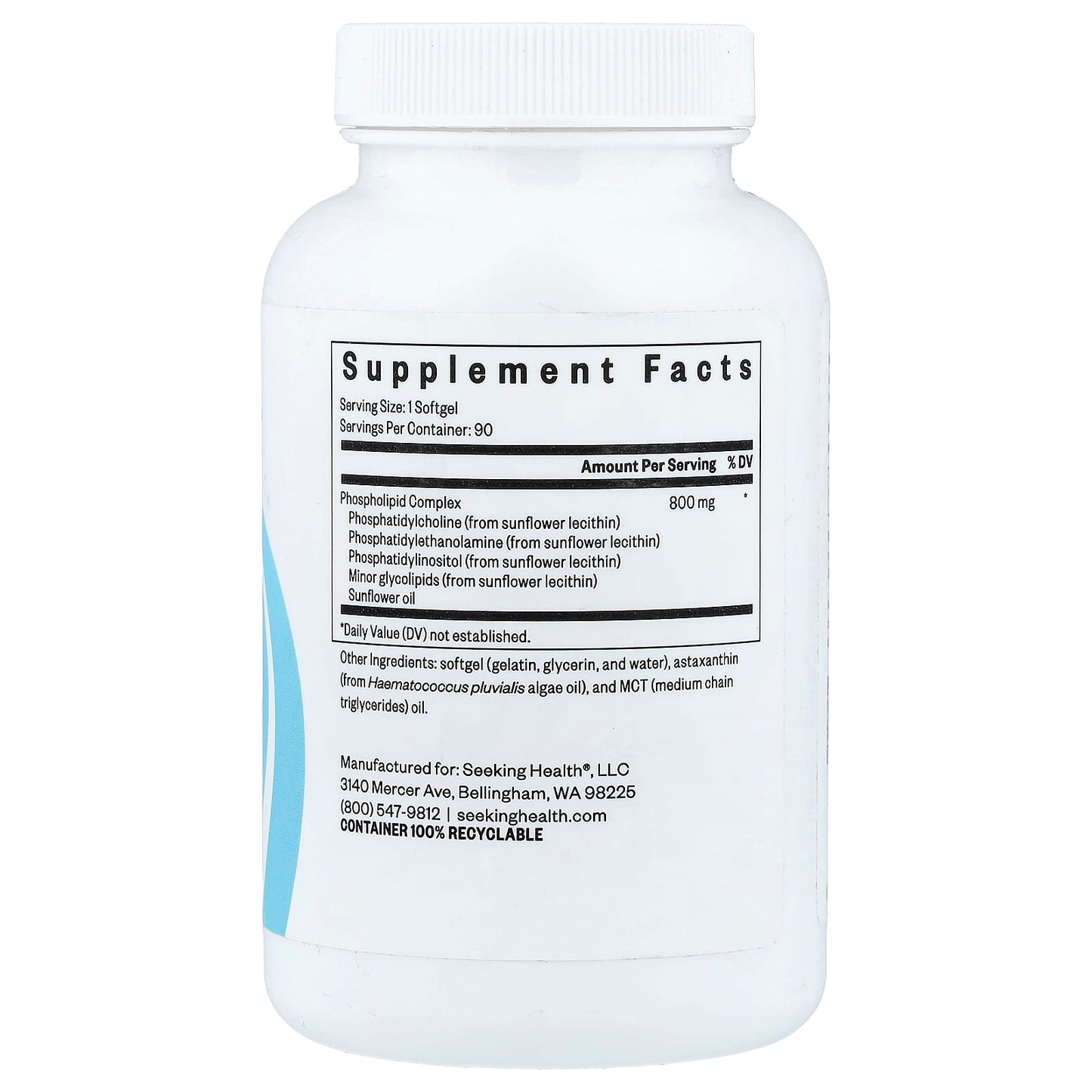 Seeking Health, Optimal PC, 800 mg, 90 Softgels UPC 810007521107 | Hilife Vitamins