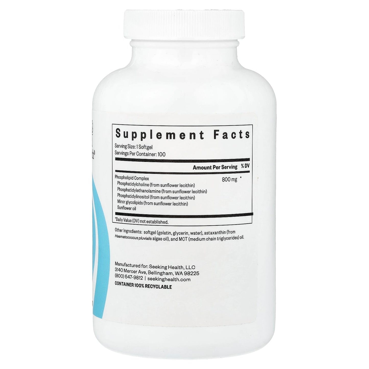 Seeking Health, Optimal PC, 100 Softgels UPC 810007521107 | HiLife Vitamins