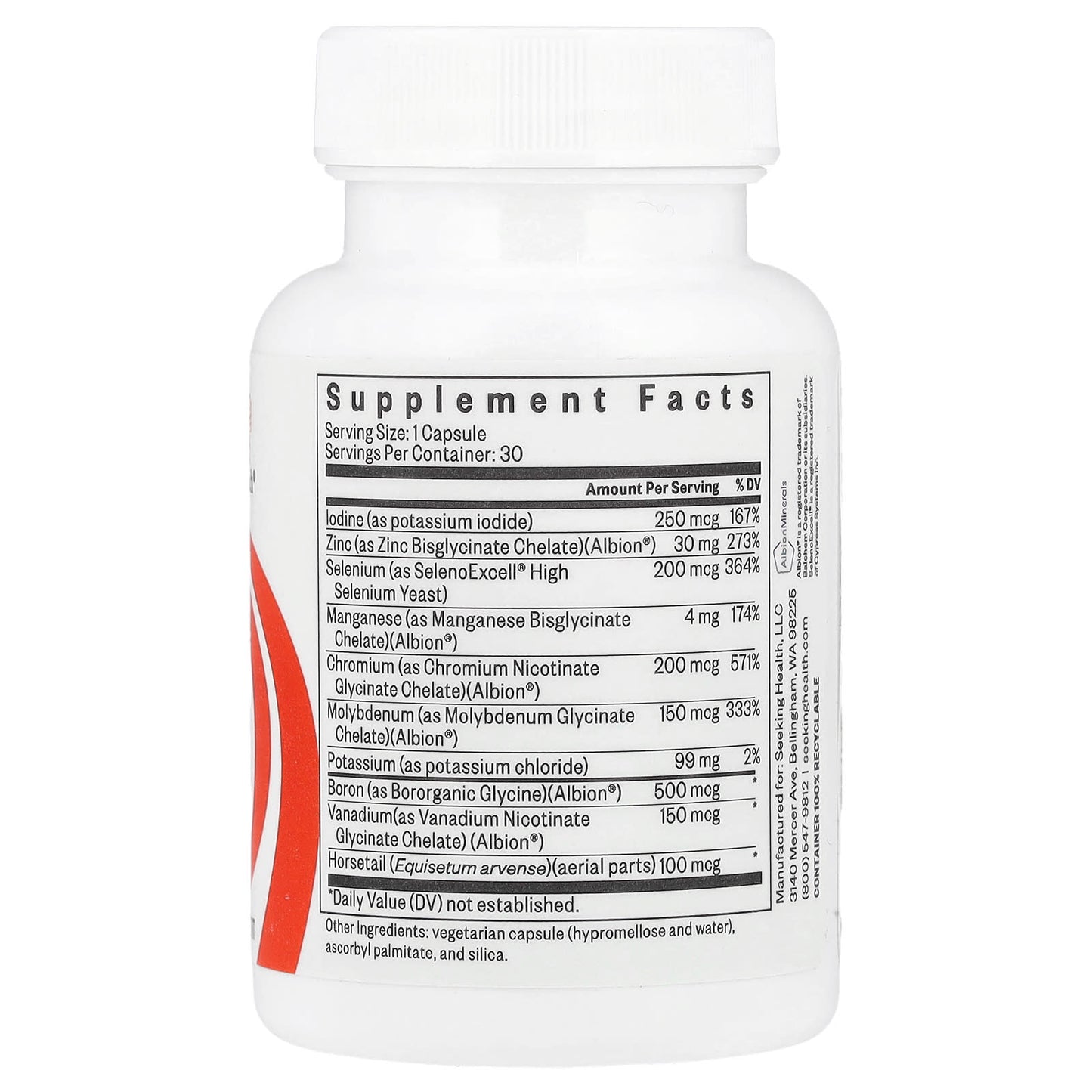 Seeking Health, Trace Minerals Complex II, 30 Capsules UPC 810007521275 | HiLife Vitamins
