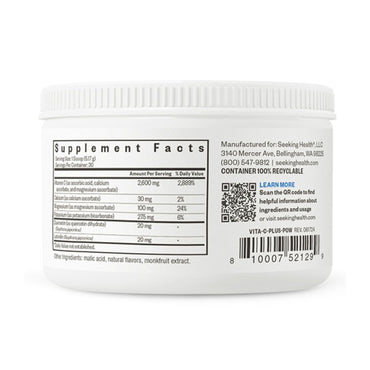 Seeking Health, Optimal Vitamin C Plus With Bioflavonoids, Buffered Powder, 5.78 oz (164 g) UPC 810007521299 | HiLife Vitamins