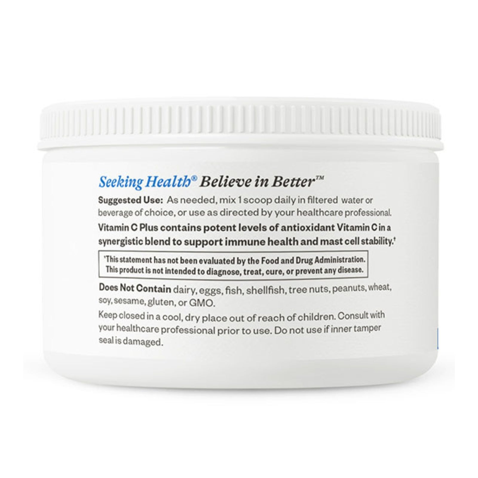 Seeking Health, Optimal Vitamin C Plus With Bioflavonoids, Buffered Powder, 5.78 oz (164 g) UPC 810007521299 | HiLife Vitamins