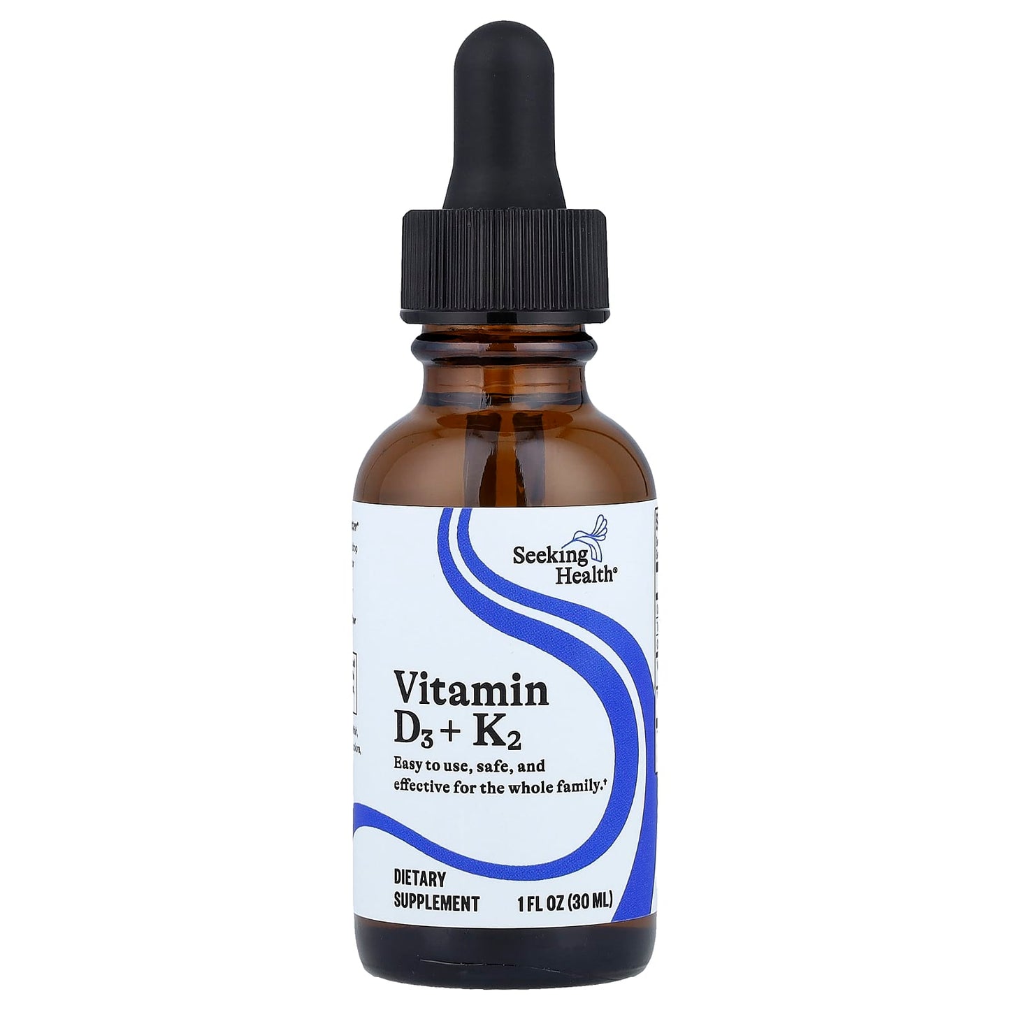 Seeking Health, Vitamin D3 + K2 Drops, 1 fl oz (30 ml) UPC 810007521350 | HiLife Vitamins