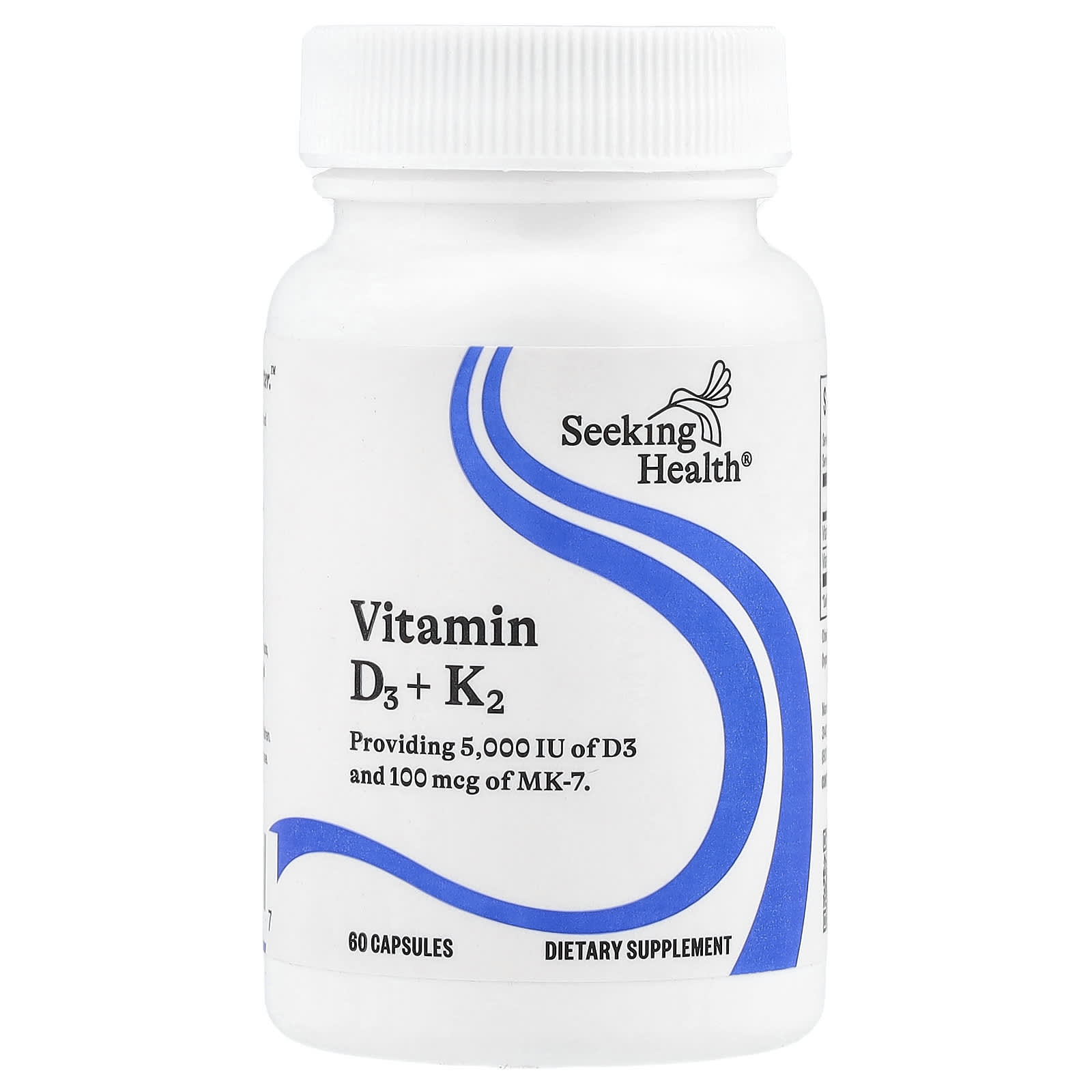 Seeking Health, Vitamin D3 + K2, 60 Capsules UPC 810007521367 | HiLife Vitamins
