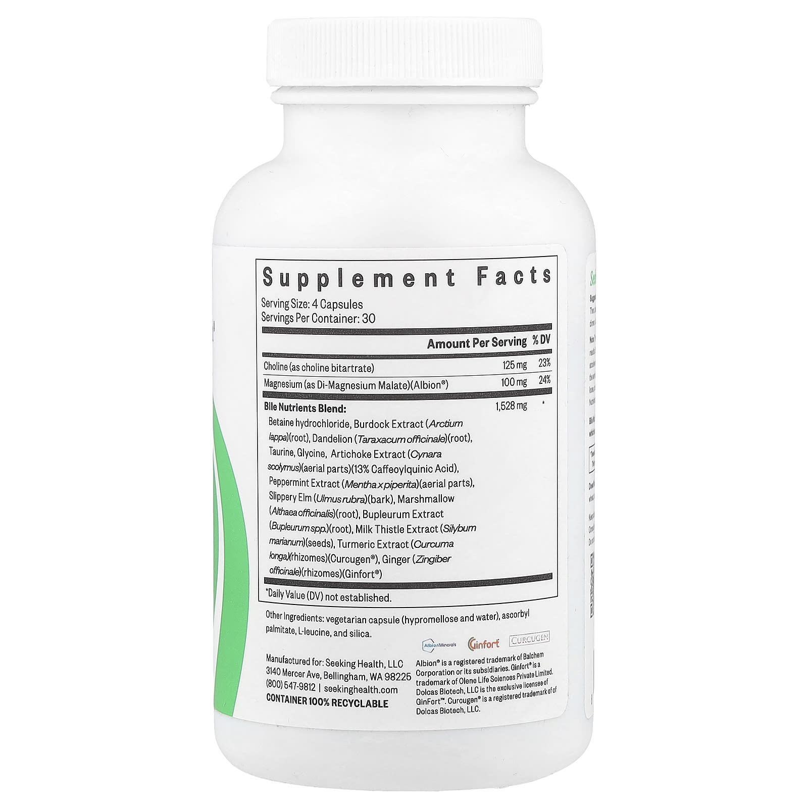 Seeking Health, Bile Nutrients, 120 Capsules UPC 810007521510 | HiLife Vitamins