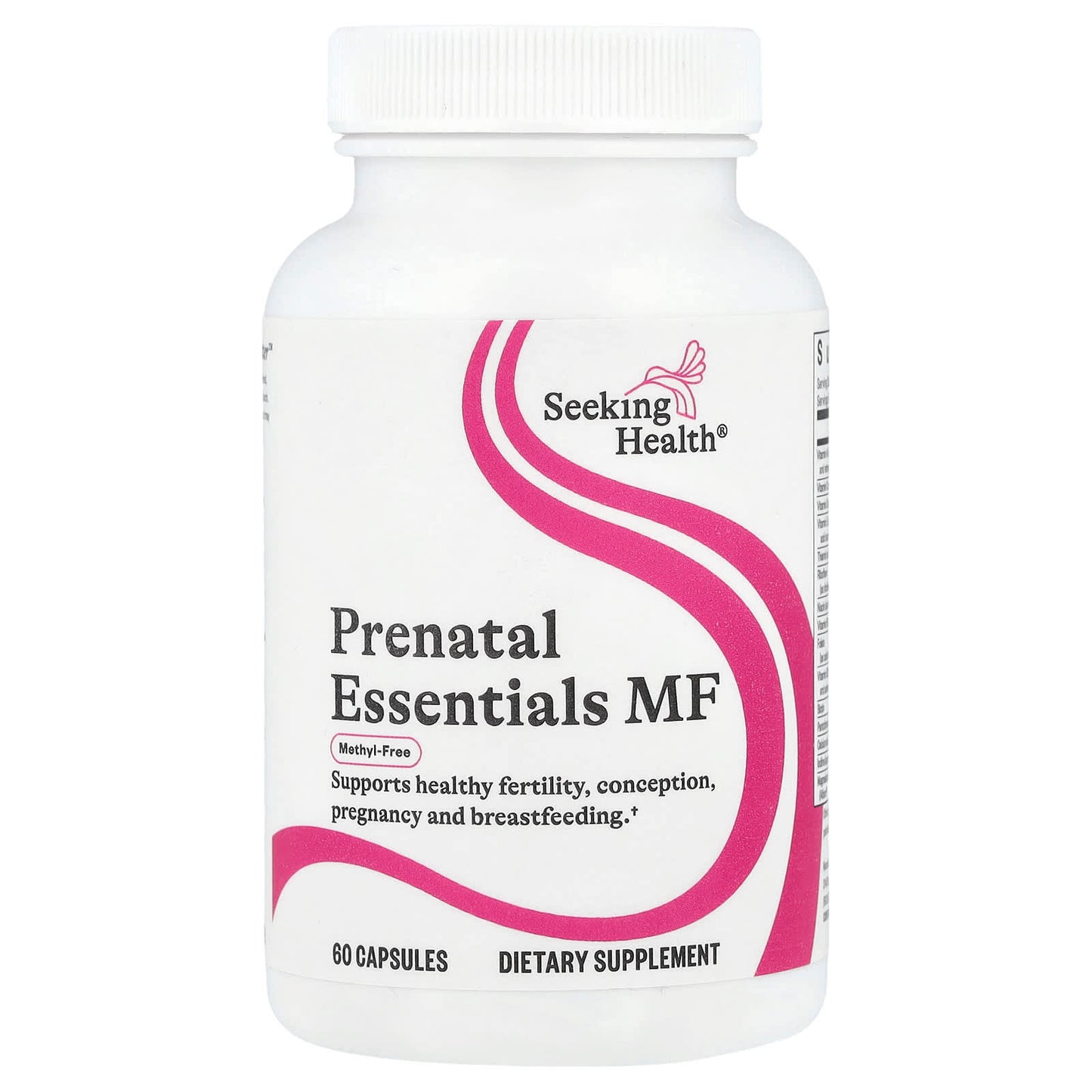 Seeking Health, Prenatal Essentials MF, Methyl-Free, 60 Capsules UPC 810007521596 | HiLife Vitamins