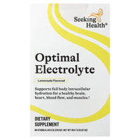 Seeking Health, Optimal Electrolyte, Lemonade, 30 Sticks, 0.229 oz (6.49 g) Each UPC 810007521619 | HiLife Vitamins