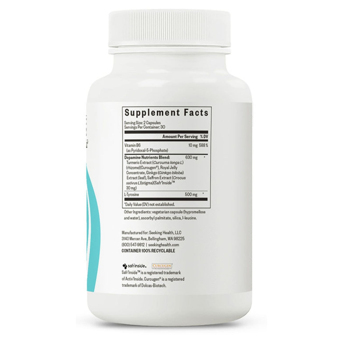 Seeking Health, Dopamine Nutrients, 60 Capsules UPC 810007529523 | HiLife Vitamins