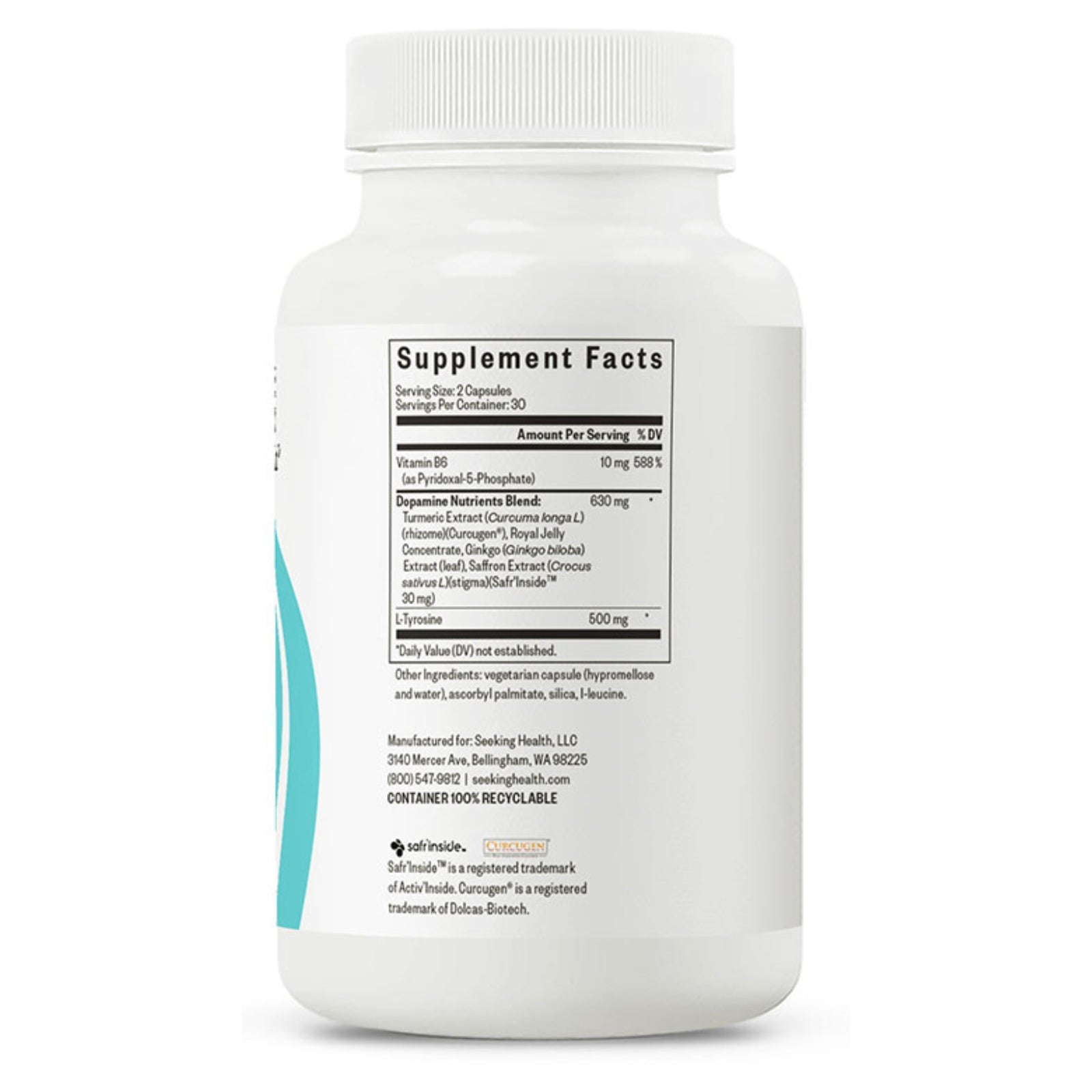 Seeking Health, Dopamine Nutrients, 60 Capsules UPC 810007529523 | HiLife Vitamins