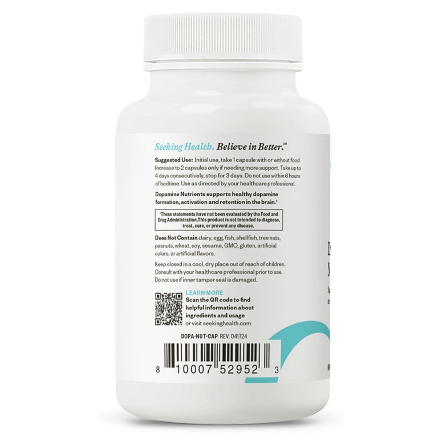 Seeking Health, Dopamine Nutrients, 60 Capsules UPC 810007529523 | HiLife Vitamins