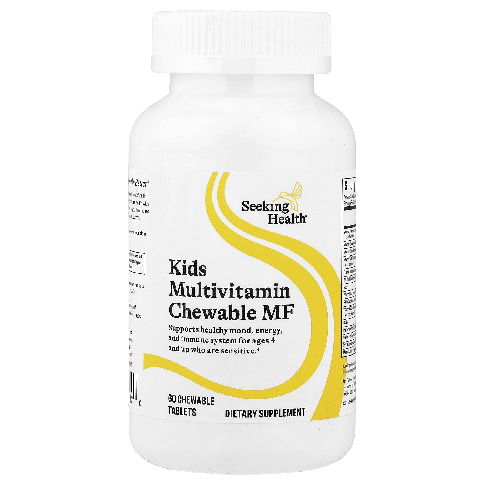 Seeking Health, Kids Multivitamin Chewable MF, 60 Chewable Tablets UPC 810007529820 | Hilife Vitamins