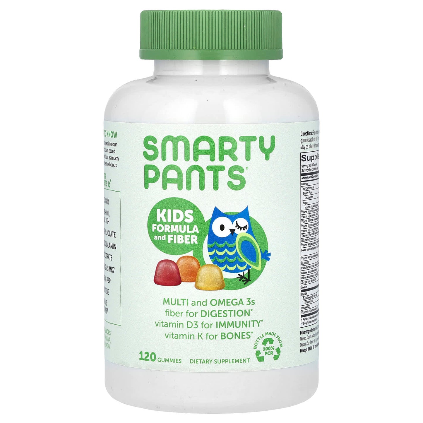 Smartypants, Kids Complete and Fiber: Omega 3s, and Vitamin D3, 120 gummies UPC 851356004071 | HiLife Vitamins