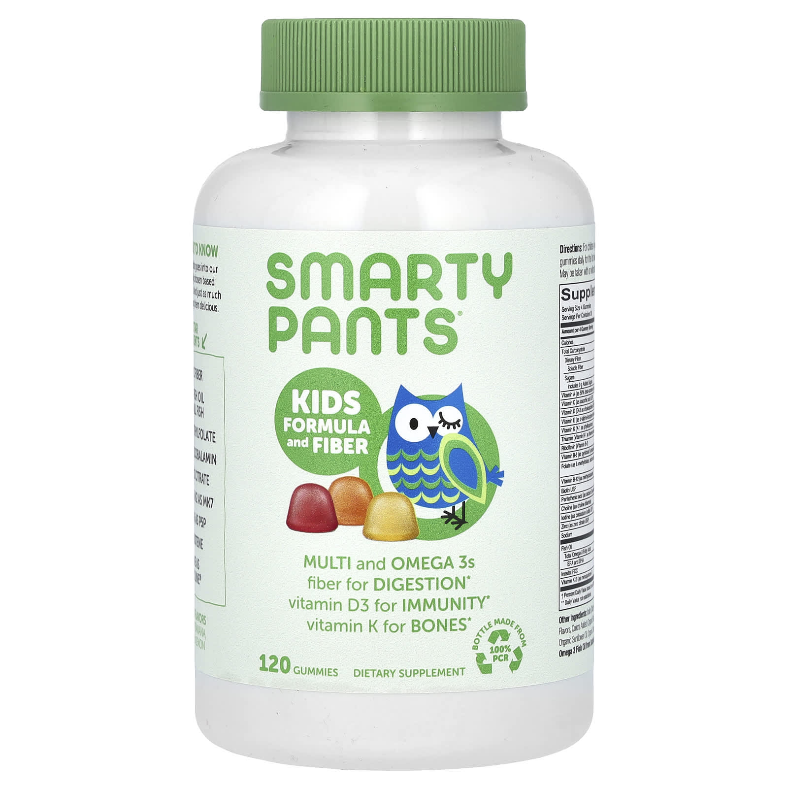 Smartypants, Kids Complete and Fiber: Omega 3s, and Vitamin D3, 120 gummies UPC 851356004071 | HiLife Vitamins