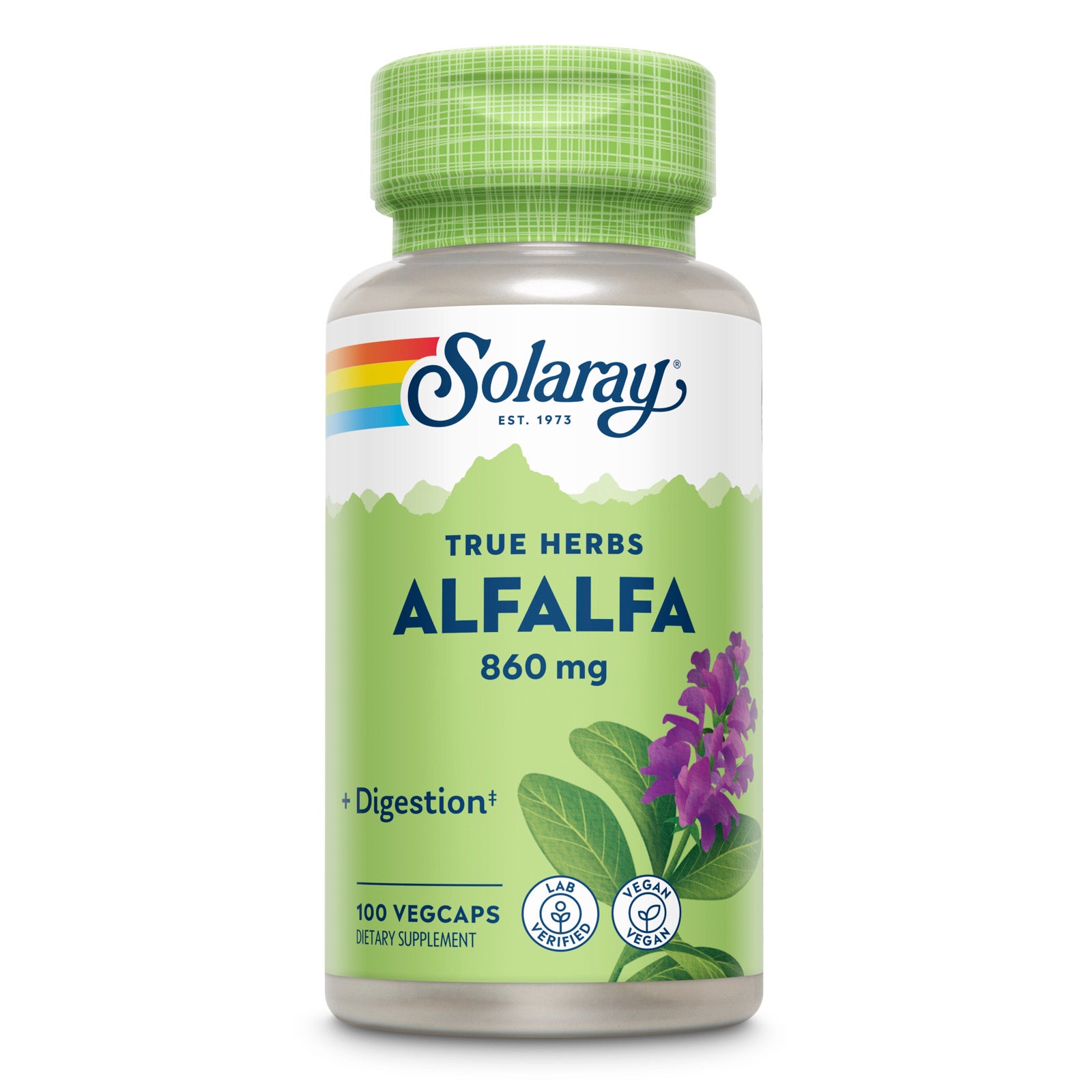 Solaray, Alfalfa Leaf 860 mg, 100 VegCaps UPC 076280001105 | HiLife Vitamins