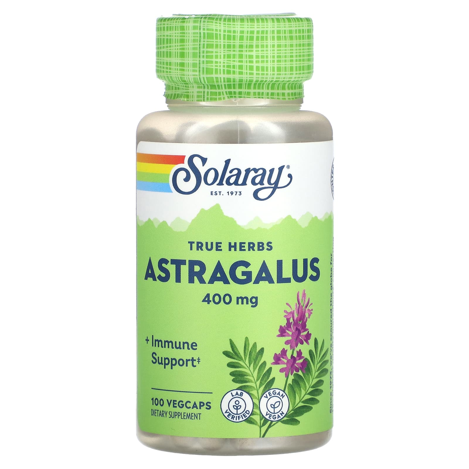 Solaray, True Herbs, Astragalus, 400 mg, 100 VegCaps UPC 076280001303 | HiLife Vitamins