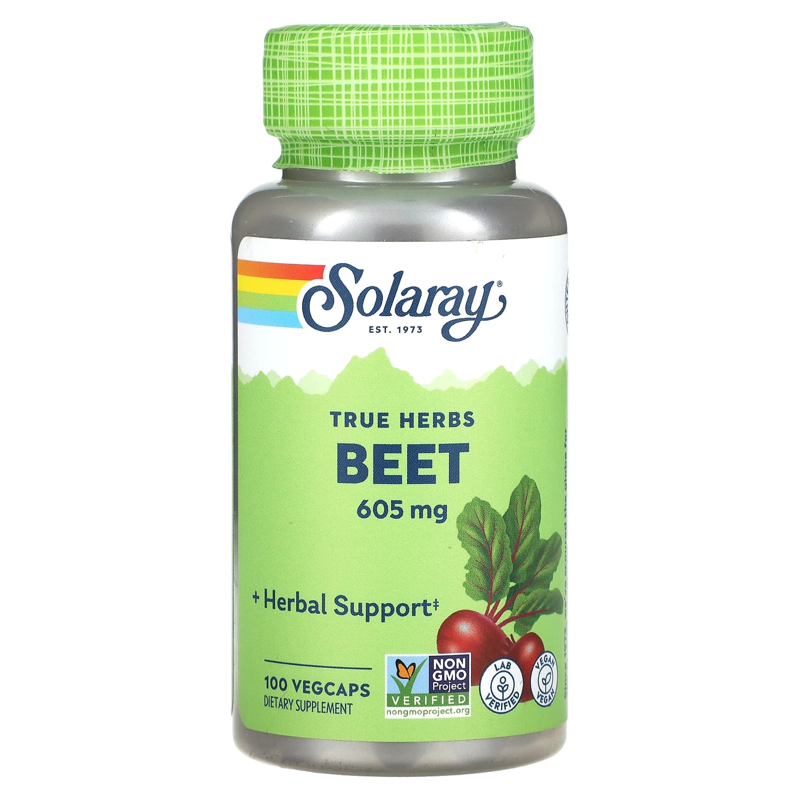 Solaray, Beet Root 605 mg, 100 VegCaps UPC 076280001600 | HiLife Vitamins