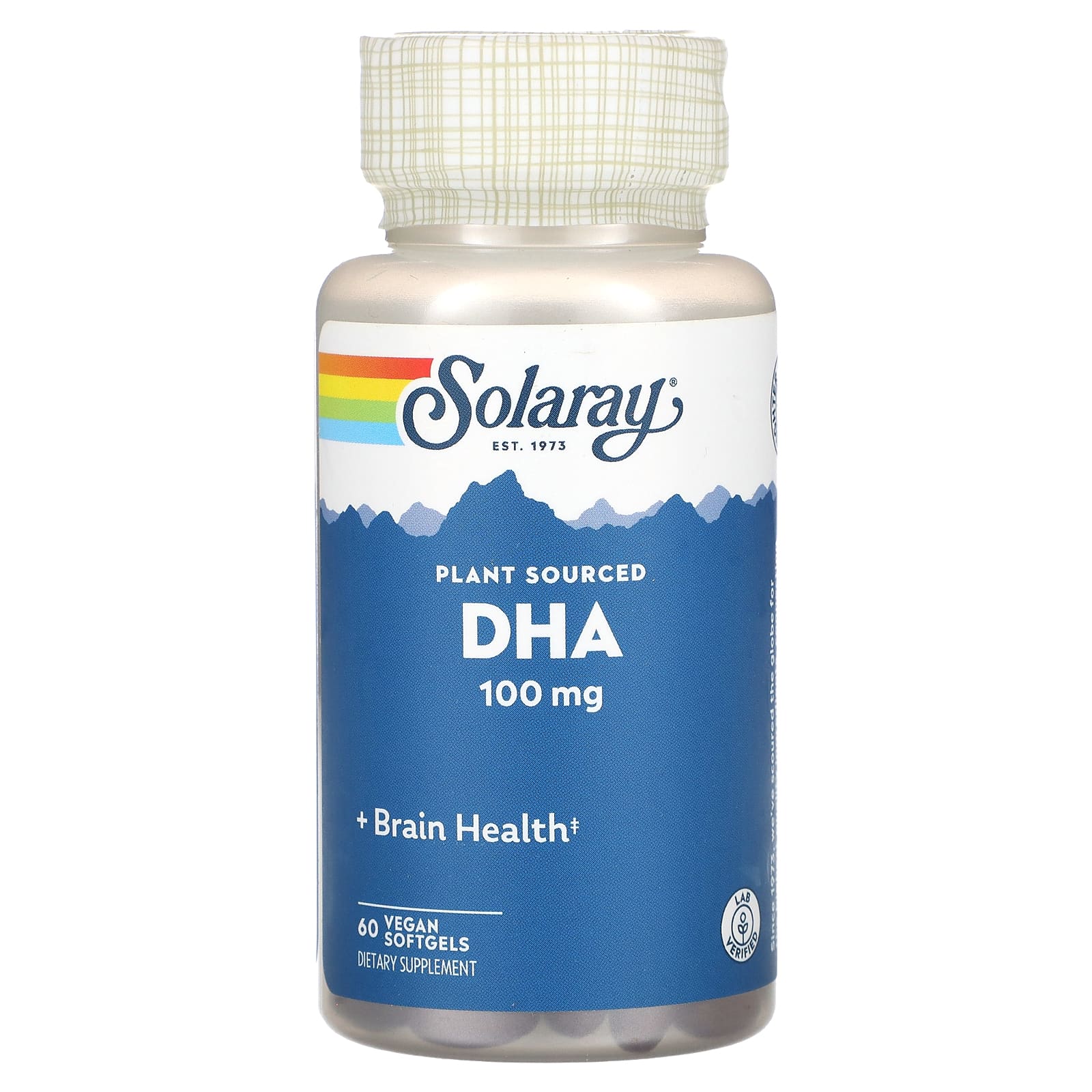 Solaray, DHA, Plant Sourced, 100 mg, 60 Vegetarian Softgels UPC 076280008111 | HiLife Vitamins