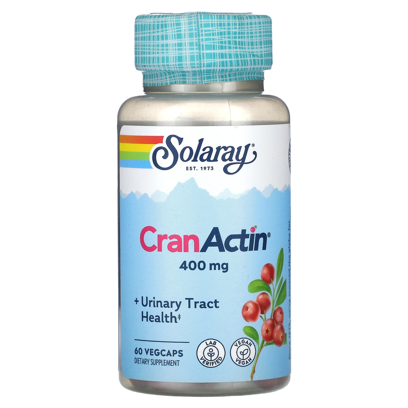 Solaray, CranActin, 400 mg, 60 VegCaps UPC 076280008401 | HiLife Vitamins