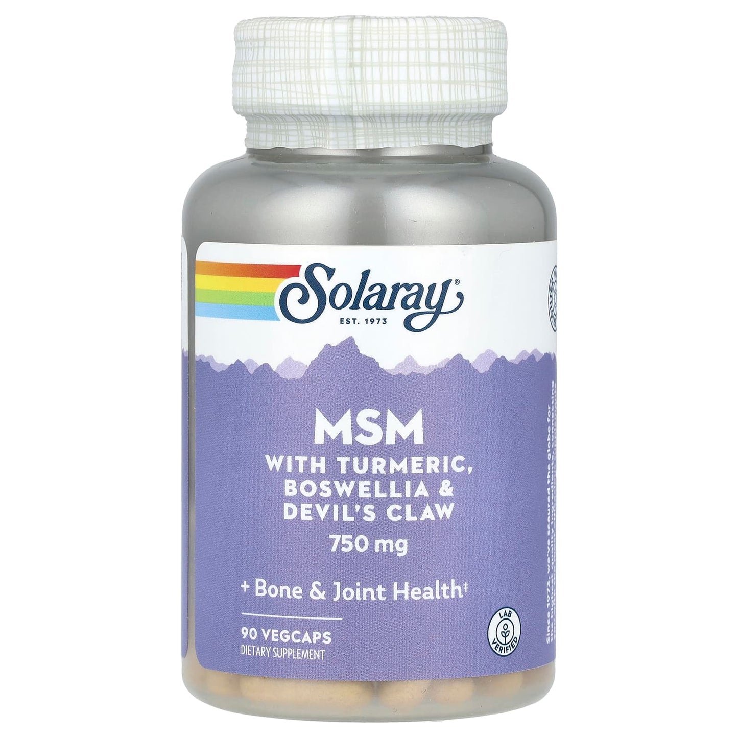 Solaray, MSM 750mg, 90 VegCaps UPC 076280008623 | HiLife Vitamins