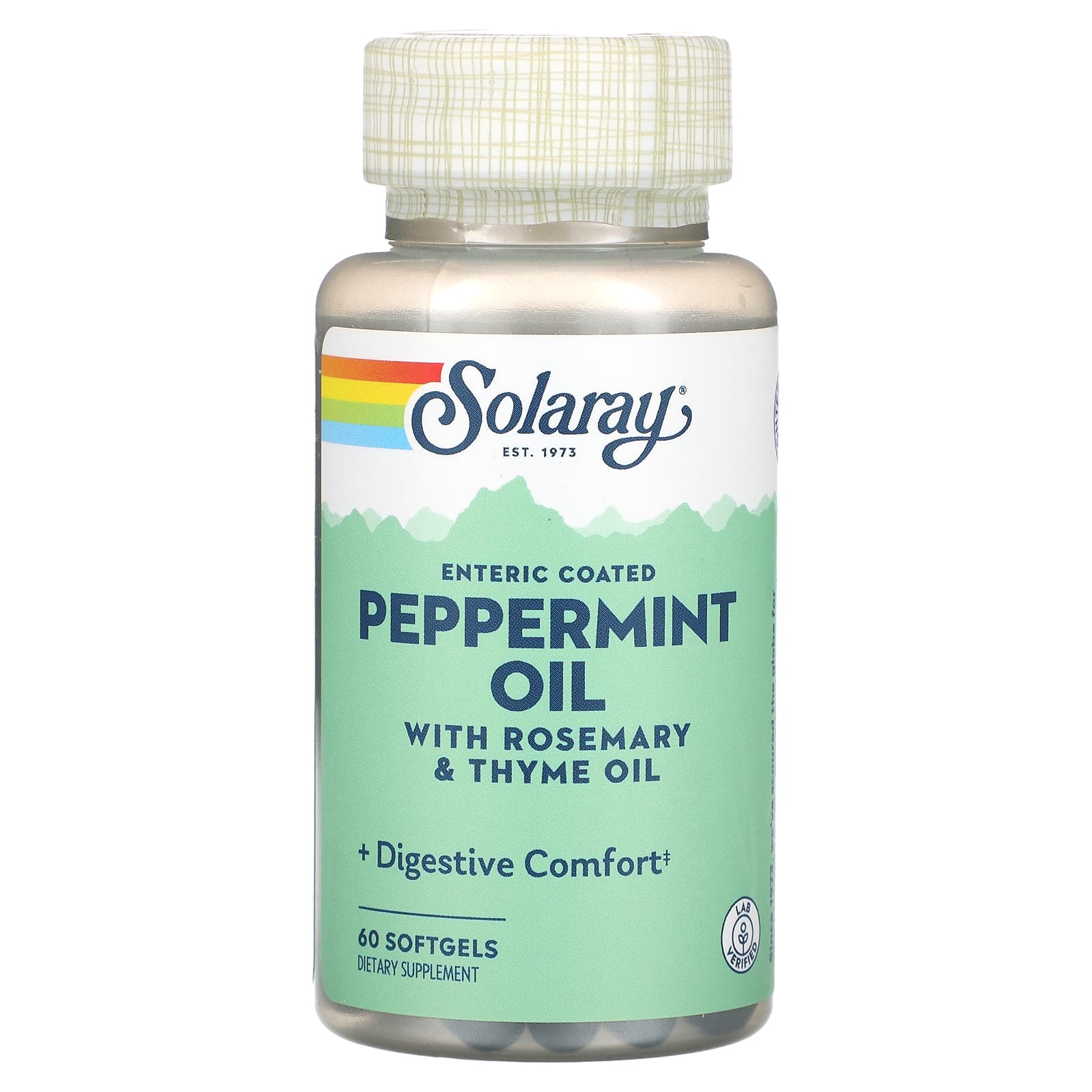 Solaray, Peppermint Oil, 60 Softgels UPC 076280008685 | HiLife Vitamins
