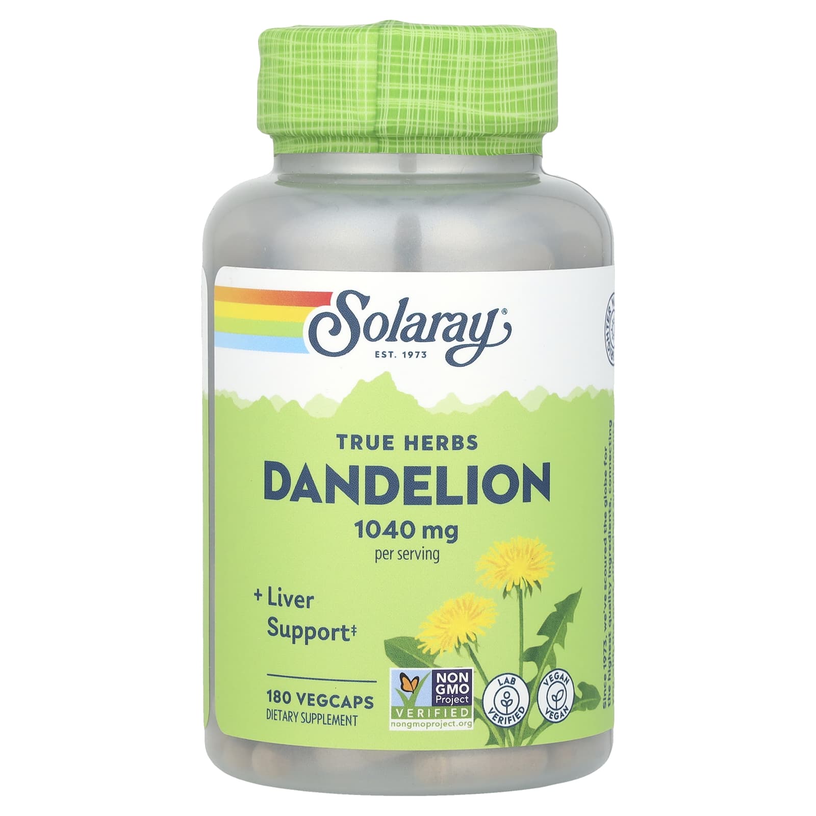 Solaray, Dandelion Root 520mg, 180 VegCaps UPC 076280012118 | HiLife Vitamins